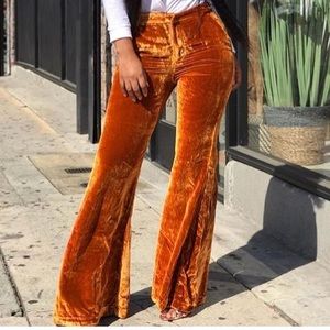 Velvet Flare Trousers